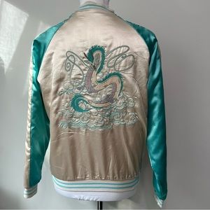 Her universe spirited away Haku bomber jacket